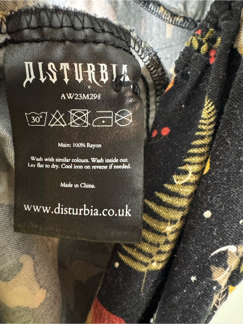 Disturbia Liviana Midi Dress Sz 16 Mushroom Occult Whimsigoth Witchy Forest - Picture 13 of 15